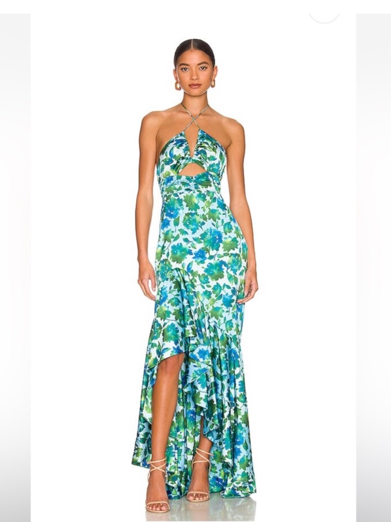 Amur Edie Tie Neck Gown